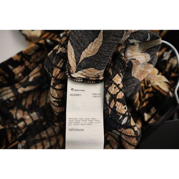 Rip Curl 00JWRO Women's Sz M Black Floral La Isla Flutter Sleeve Jumpsuit - Picture 10 of 11